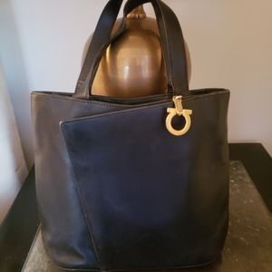 Salvatore Ferragamo Vintage Black Leather Bag